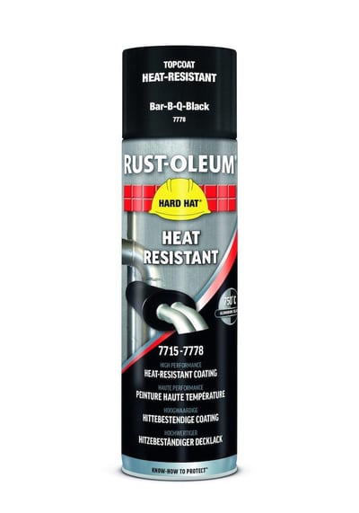 Rust-Oleum Heat-resistant Spray Paint - black matt, 500ml