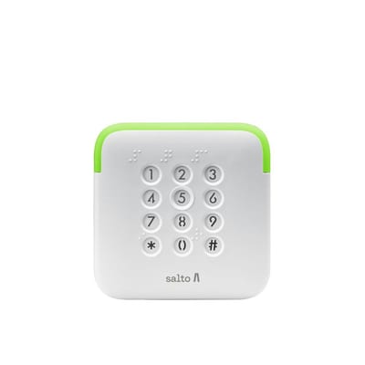 SALTO BLE Wall reader with keyboard white WRDM0E4WV - Mifare/DESfire/BLE, XS4 SPACE, SALTO SPACE, SALTO KS, SALTO HOMELOK