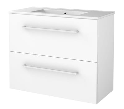 Sanibell Basicline furniture package white high-gloss lacquered - 810x670x395mm, 2 drawers