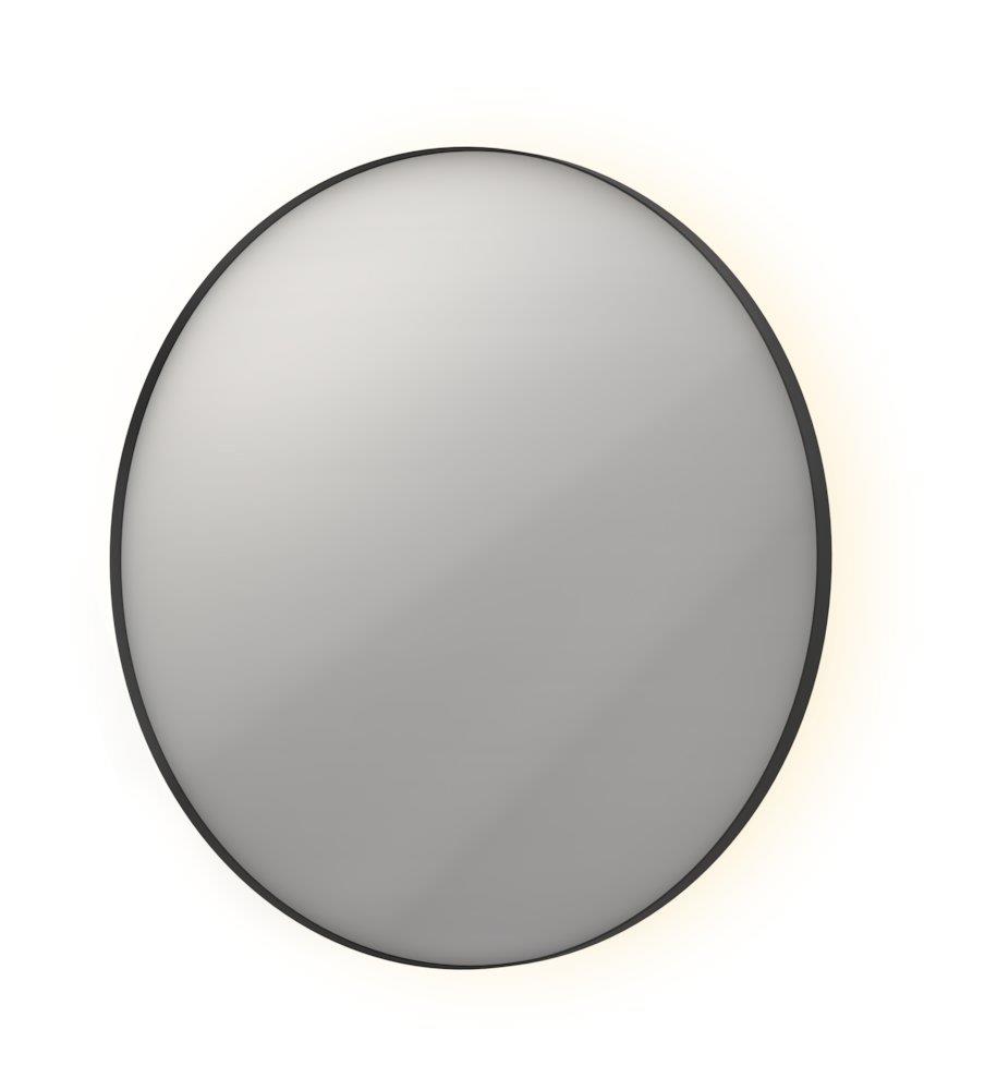 Sanibell INK SP17 Mirror with sensor and anti-fog - 1000x1000mm, Matte black, Round