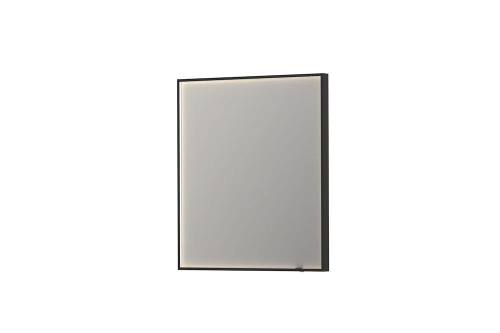 Sanibell INK SP19 Bathroom Mirror with Sensor and Anti-Fog, Matte Black - 800 x 700 x 40 mm