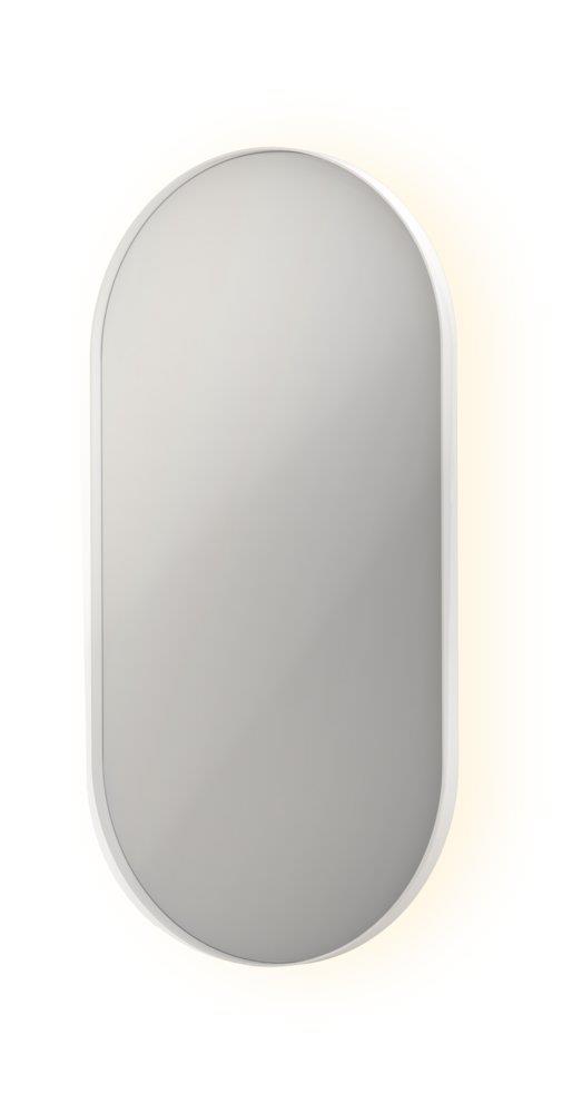 Sanibell INK SP21 Bathroom Mirror with sensor and anti-fog - 1000 x 500 x 40 mm, matte white, oval