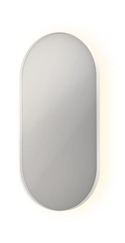 Sanibell INK SP21 Bathroom Mirror with sensor and anti-fog - 1000 x 500 x 40 mm, matte white, oval