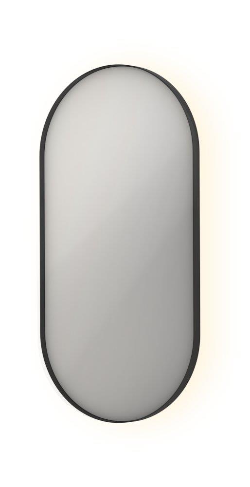 Sanibell INK SP21 Mirror with Sensor and Anti-Fog - 1000 x 500 x 40mm, Matte Black, Oval