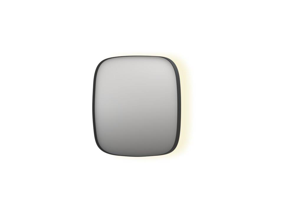 Sanibell INK SP30 Bathroom Mirror with Sensor and Anti-Fog 400 x 400 x 40 mm Matte Black Elliptical