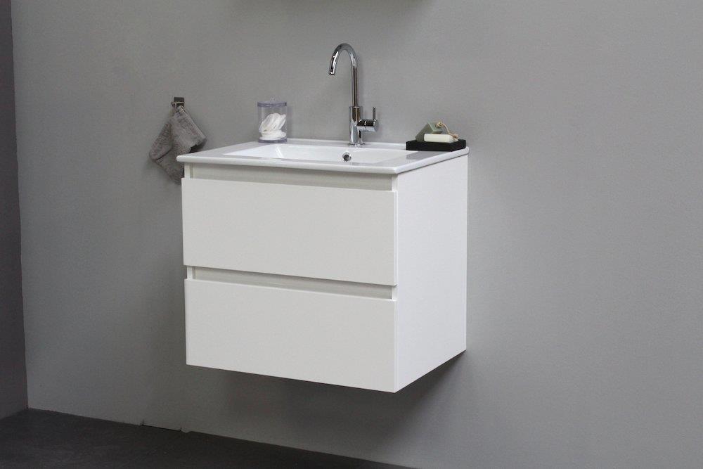 Sanibell Online furniture pkg white gloss — 610×545×465 mm, lacquered, 2 drawers