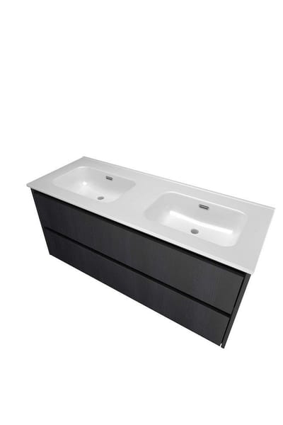 Sanibell Proline Furniture Package Black Oak - Melamine Décor, Assembled, 2 Basins