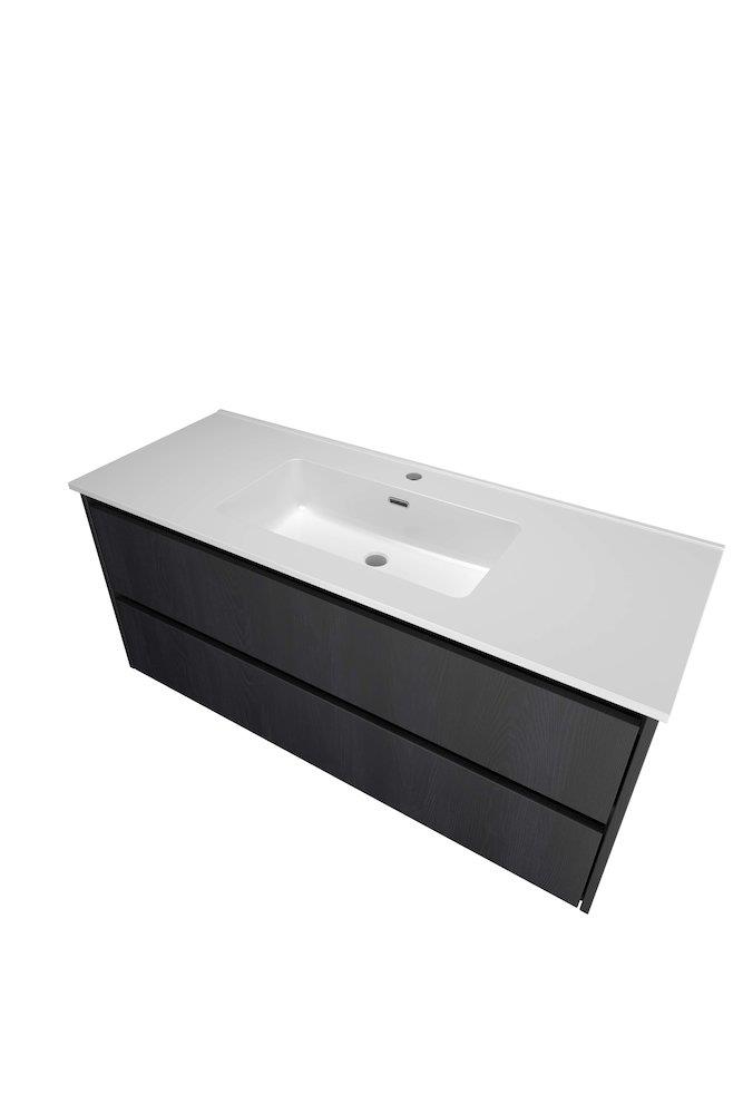 Sanibell Proline Furniture Package Black Oak - 1210x540mm Melamine, 2 Drawers, 1 Basin