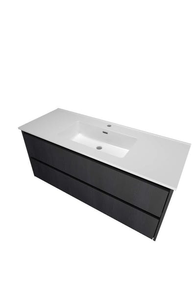 Sanibell Proline Furniture Package Black Oak - 1210x540mm Melamine, 2 Drawers, 1 Basin
