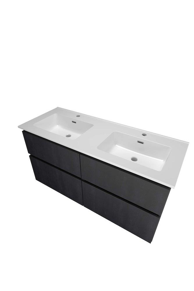 Sanibell Proline Furniture Package Black Oak - 1210mm, 4 Drawers, 2 Basins