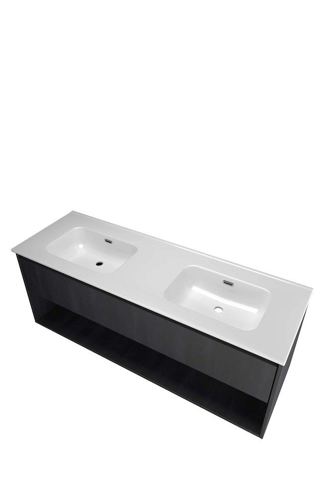 Sanibell Proline Furniture Package black oak - Melamine décor, 1410x540x468mm, 2 basins