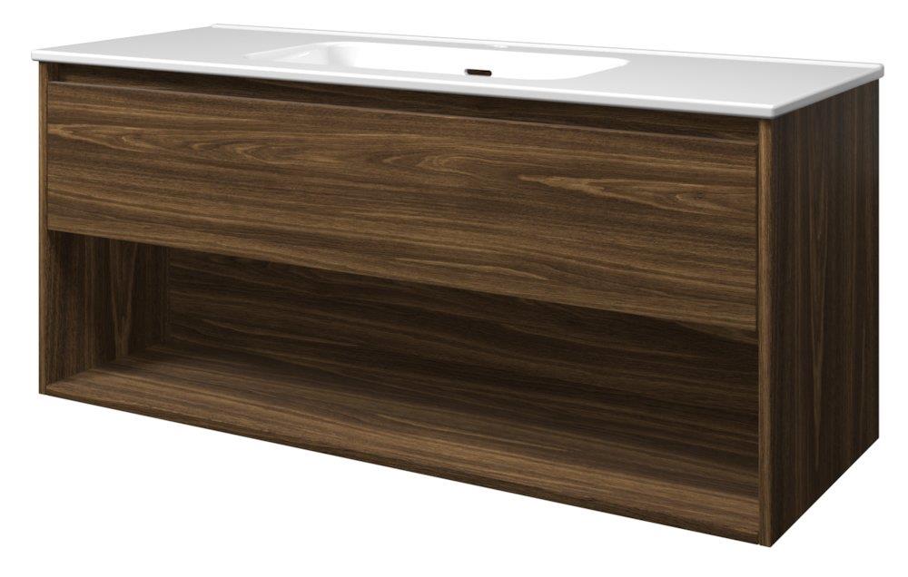 Sanibell Proline furniture package cabana oak 1210x540x468mm - 1 drawer + shelf, 1 basin