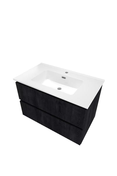 Sanibell Proline coal oak melamine furniture package, 810x540x468 mm, 2 drawers, 1 basin