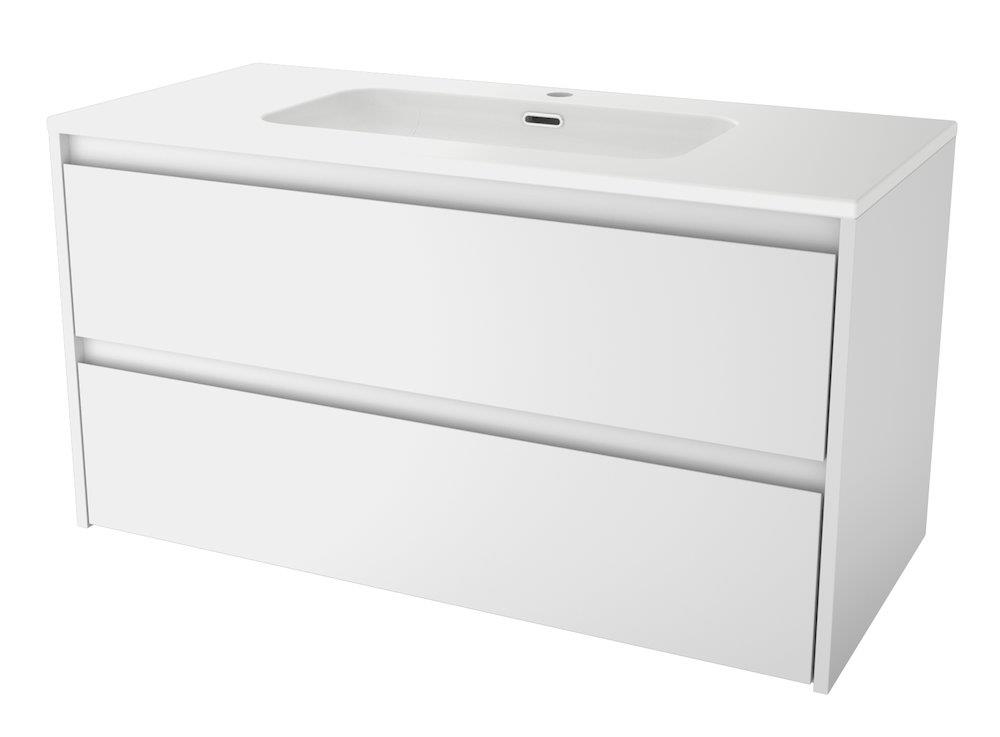 Sanibell Proline Furniture Package 1010 mm - Lacquered Matte White, 1 Basin