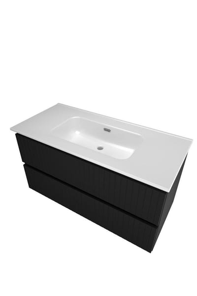 Sanibell Proline Furniture Package lacquered matte black - 1010x540mm, 2 drawers, 1 basin