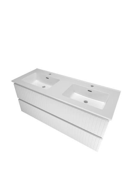 Sanibell Proline Furniture Package 1210x540x468 mm Matt White Twin Basin