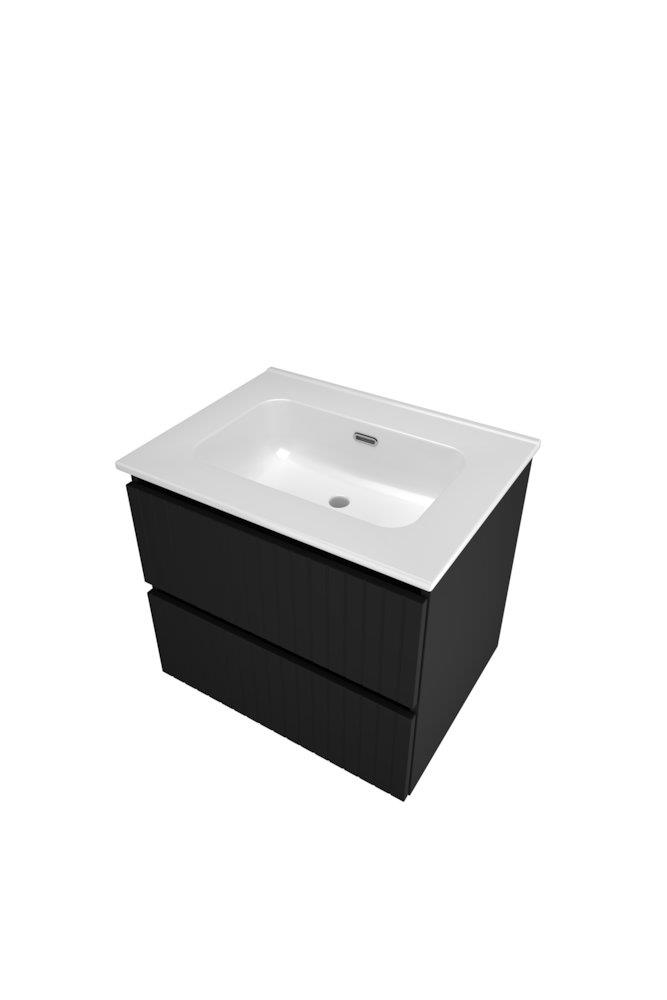 Sanibell Proline Vanity Set Lacquered Matte Black 610 x 540 x 468 mm Single Basin