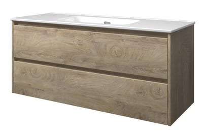 Sanibell Proline Furniture Package Raw Oak - 1210mm, 2 Drawers, 1 Basin