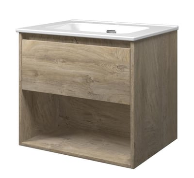 Sanibell Proline furniture pkg raw oak — 610×540×468 mm, assembled, 1 drawer