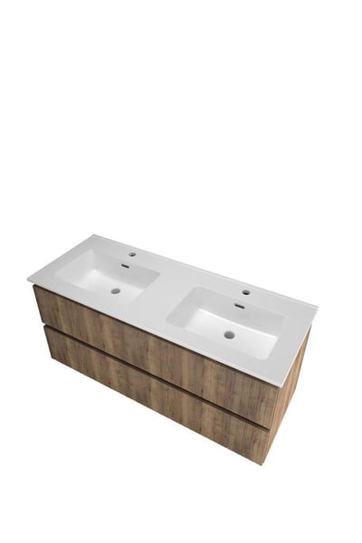 Sanibell Proline Furniture Package - terra oak melamine, 1210mm, 2 basins, 2 drawers
