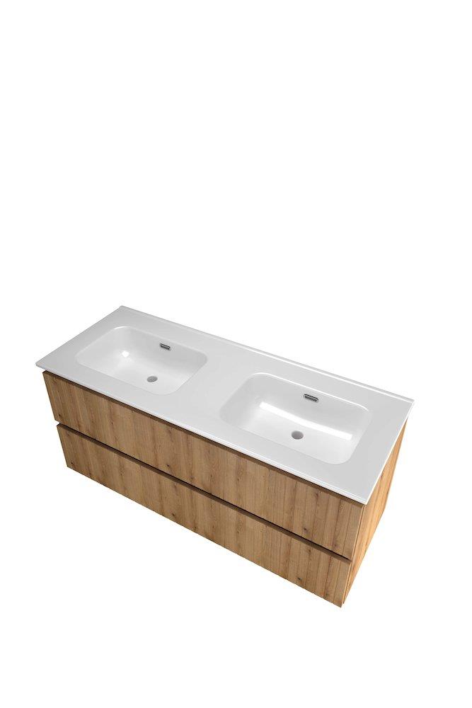 Sanibell Proline Urban Oak Furniture - Melamine, 1210 x 540 mm, 2 Drawers, 2 Basins