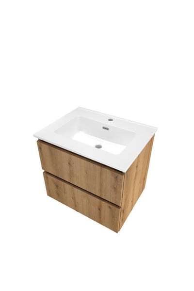 Sanibell Proline Furniture Package Urban Oak 610x540x468mm 2 Drawers 1 Basin