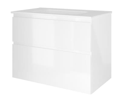 Sanibell Proline Furniture Package White Gloss Lacquered 810mm 2 Drawers 1 Basin