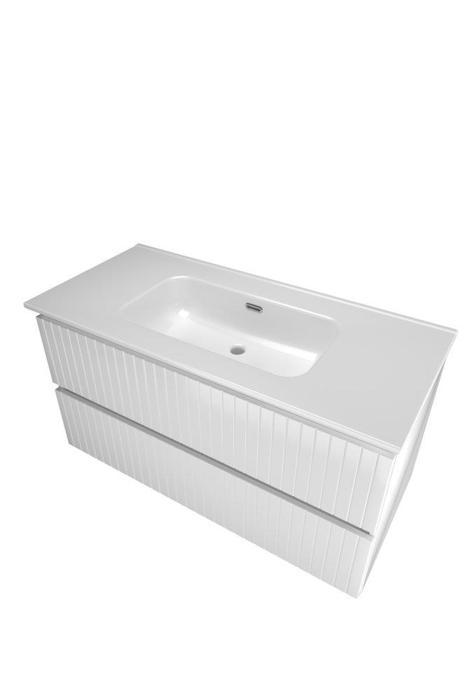 Sanibell Proline Furniture Package - white high gloss lacquered, 1210mm, 2 drawers
