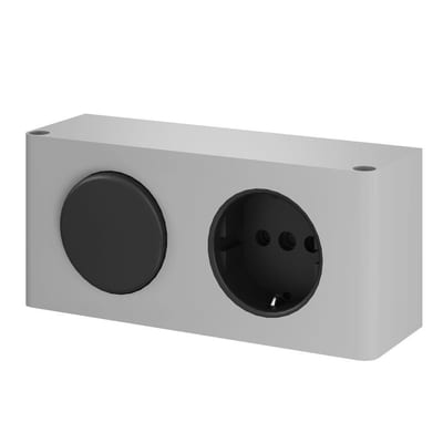 Sanibell Proline Power outlet - 140mm, white, 45mm