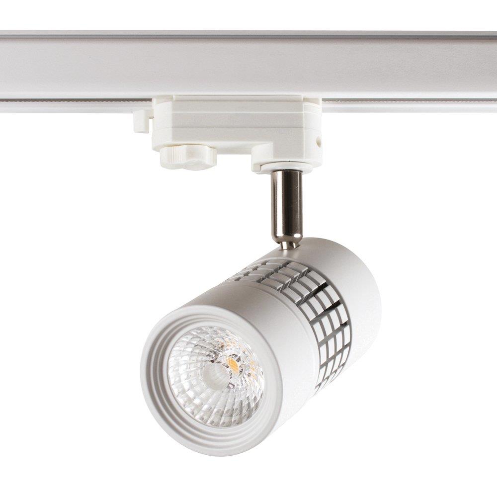 Scan Products Esma LED Track Spot - 15W, 230V, 3, 930 - Warm white, matt white