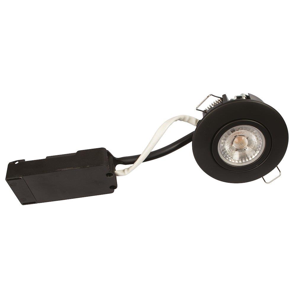 Scan Products Luna Low profile LED Downlight matt black - 930 - Warm white, 370LM, 75mm, 88mm, 6.2W