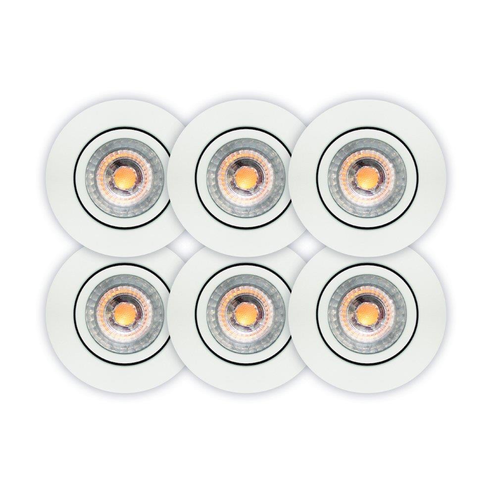 Scan Products Luna Low profile LED Downlight matt white - 930 - Warm white, 370LM, 75mm, 88mm, 6.2W