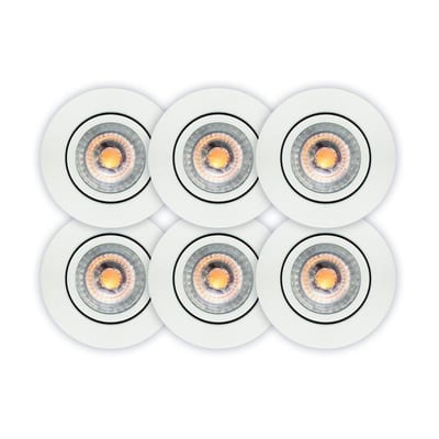 Scan Products Luna Low profile LED Downlight matt white - 930 - Warm white, 370LM, 75mm, 88mm, 6.2W