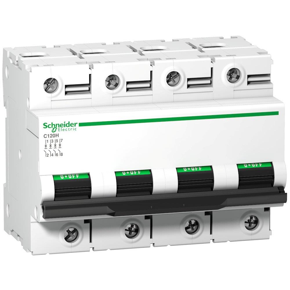 Schneider ACTI9 C120H Circuit breaker - ACTI9 C120, 100A, 4P, B