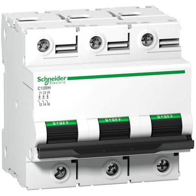 Schneider ACTI9 C120H Circuit breaker - ACTI9 C120, 63A, 3P, B