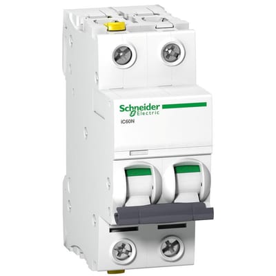 Schneider ACTI9 IC60N Circuit breaker - ACTI9 IC60, 32A, 2P, D