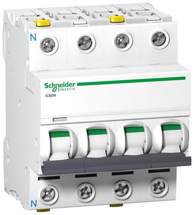Schneider ACTI9 IC60N Circuit breaker - ACTI9 IC60, 50A, 3P + N, C