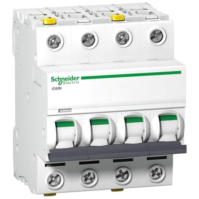 Schneider ACTI9 IC60N Circuit breaker - ACTI9 IC60, 6A, 4P, B