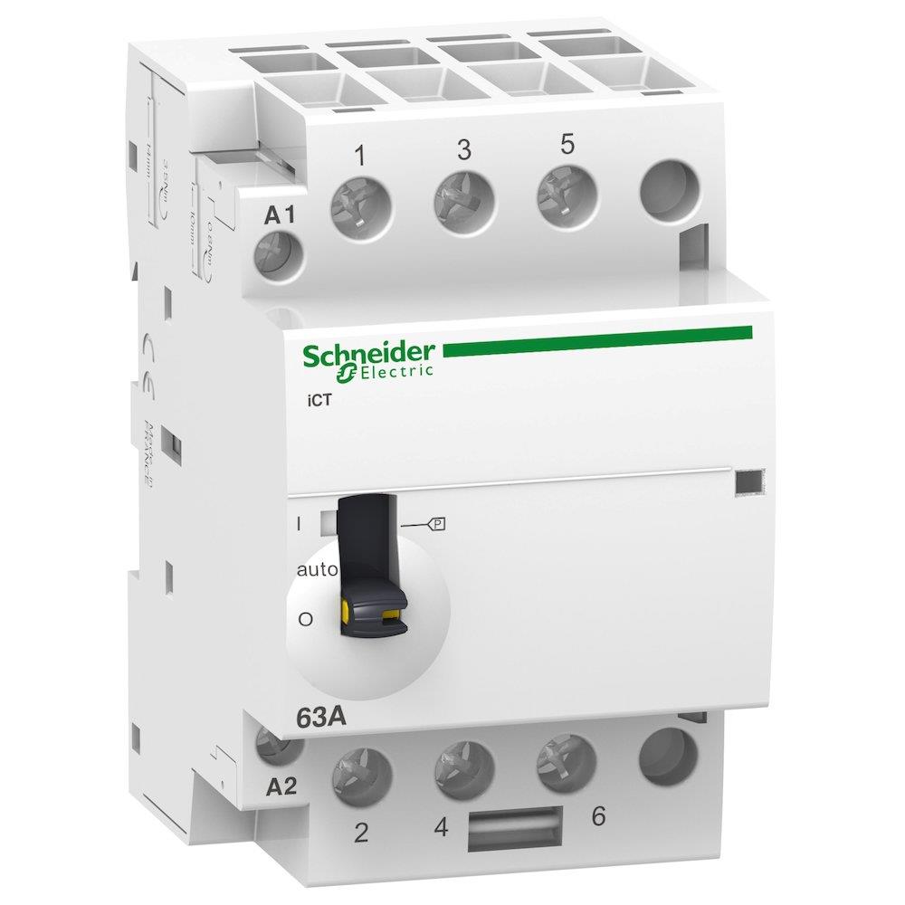 Schneider ACTI9 iCT Contactor on/off - 40A, 3P, 3NO, 230 ACV, 54