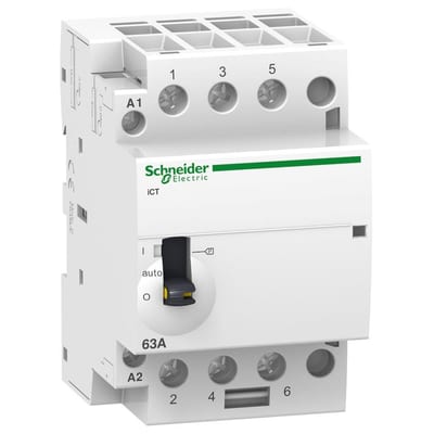 Schneider ACTI9 iCT Contactor on/off - 40A, 3P, 3NO, 230 ACV, 54