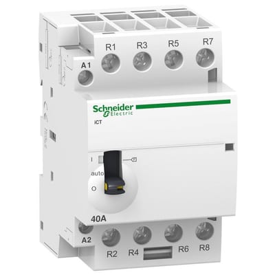 Schneider ACTI9 iCT Contactor on/off - 63A, 4P, 4NO, 24 ACV, 54