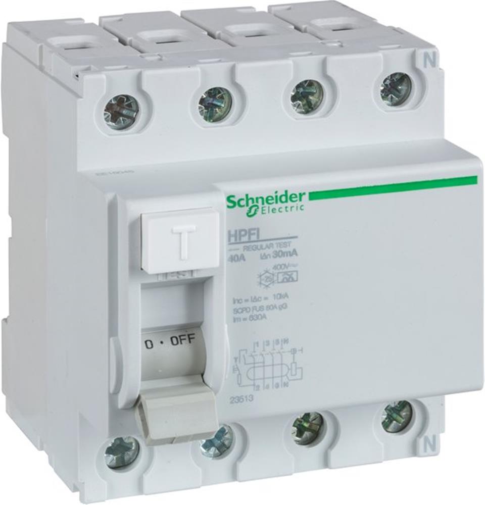 Schneider ACTI9 ID RCCB Residual current circuit breaker HPFI - ACTI9 ID-RCCB, 40A, 4P, A, 30MA