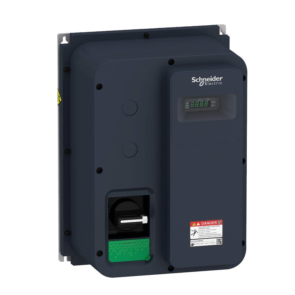 Schneider ATV320 Frequency Converter with disconnector - IP 65, 240V, 0.75kW