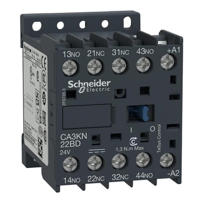 Schneider Auxiliary Relay - TeSys K, 2NO - 2NC, 125V