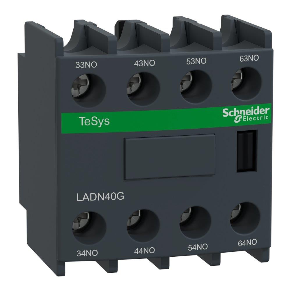 Schneider LADN Auxiliary Block - TeSys D, 4NO 3389110384451