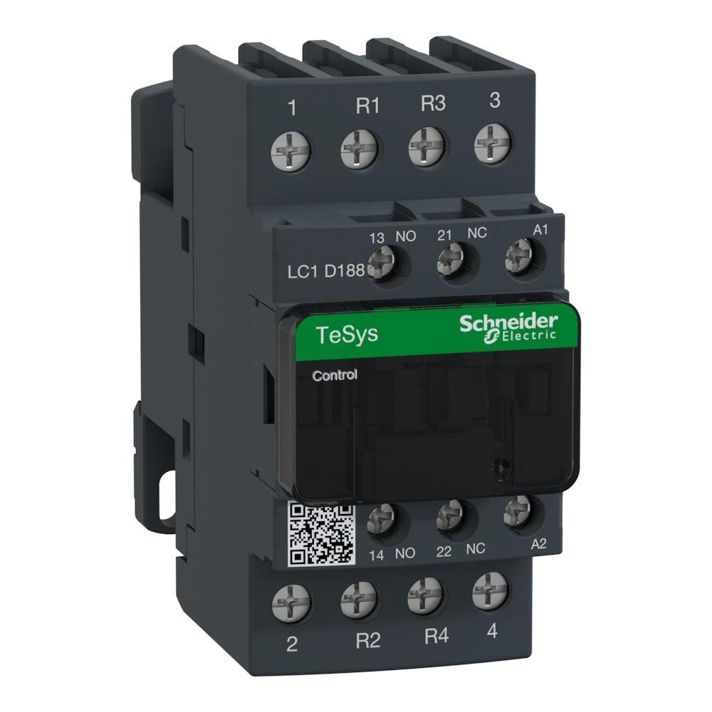 Schneider LC1D Contactor - TeSys D, 18A, 2P, 110 ACV