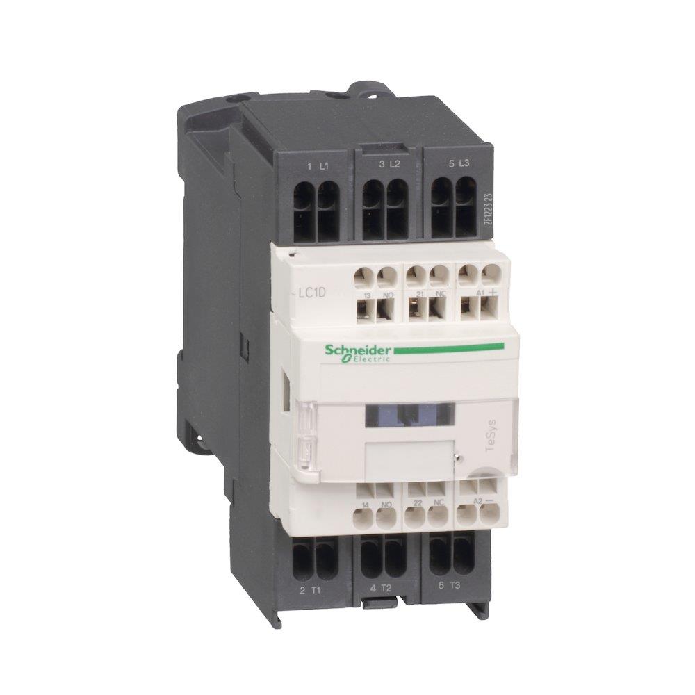 Schneider LC1D Contactor - TeSys D, 18A, 3P, 400 ACV