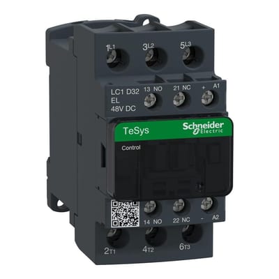 Schneider LC1D Contactor - TeSys D, 32A, 3P, 48 DCV 3389110361841