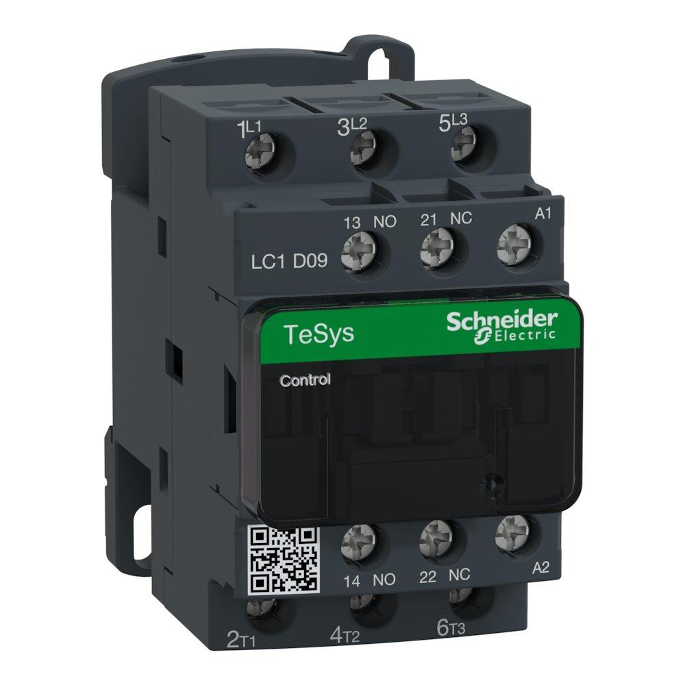Schneider LC1D Contactor - TeSys D, 3P, 1NO - 1NC, 115V