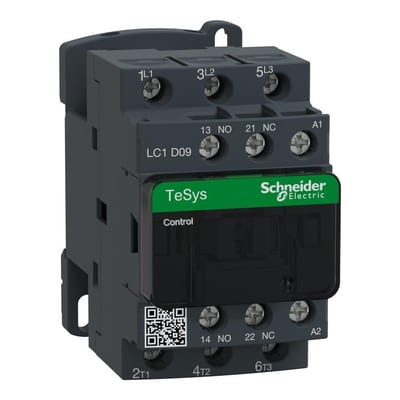 Schneider LC1D Contactor - TeSys D, 3P, 1NO - 1NC, 115V